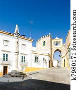 pillory at Largo de Santa Clara, Elvas, Alentejo, Portugal