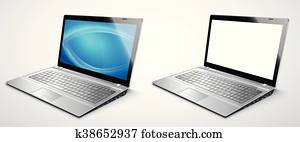 Realistic modern laptop template Realistic modern laptop template