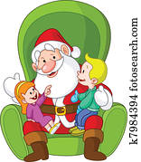 Santa with kids Santa with kids