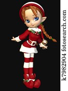 santas, helper,, חמוד, toon, חג המולד, שדון