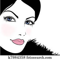 דמות, אטרקטיבי, אישה יפה