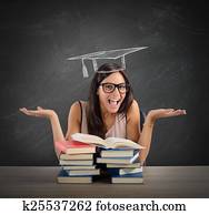 סטודנט, מגיע, ב, טקס