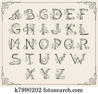 Calligraphic alphabet Calligraphic alphabet