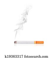 Cigarette with smoke Cigarette with smoke