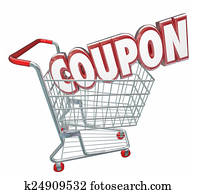 cupón, 3d, palabra, carro de compras, gasto, menos, ahorro, venta