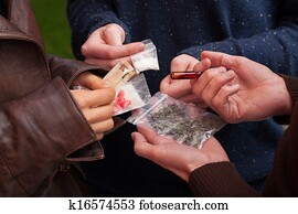 negociante droga, vender drogas