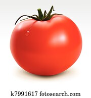 Red tomato with drops Red tomato with drops