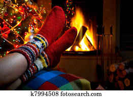 romantic winter evening by the fireplace Christmas romantic winter evening by the fireplace Christmas