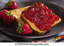 toast with cherry jam toast with cherry jam