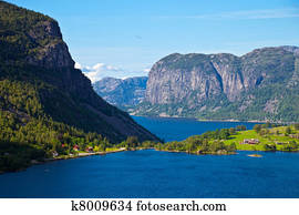 fjords, em, noruega