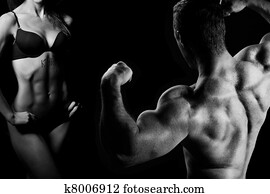 man and a woman in the gym man and a woman in the gym