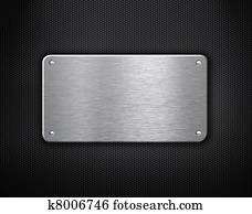 prato metal, com, rebites, industrial, fundo