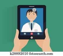 ידיים, מחזיק, קדור, עם, לחייך, ד.ו.כ.