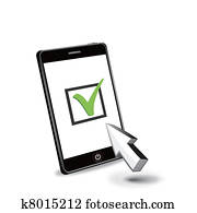 checking with smart phone checking with smart phone