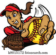 Fast Pitch Softball Pitcher Cartoon Fast Pitch Softball Pitcher Cartoon