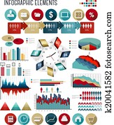 geschaefts, infographics, template., vector.