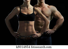 man and a woman in the gym man and a woman in the gym