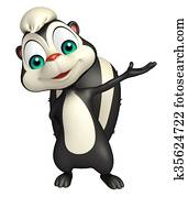 pointing Skunk cartoon character pointing Skunk cartoon character