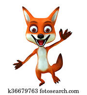 red fox with pose red fox with pose