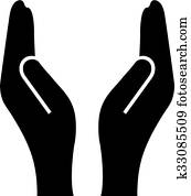 Support hands icon Support hands icon