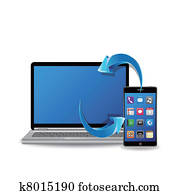 synchronize laptop and smart phone synchronize laptop and smart phone