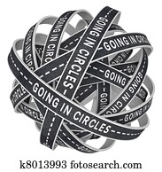 להכנס, עיגולים, אבד, ב, אין סופי, דרכים, ב, בילבול