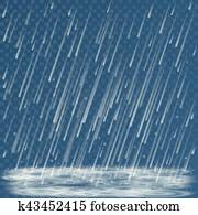 Autumn nature cold storm weather abstract background. Falling rain shower, splashes and puddles vector illustration Autumn nature cold storm weather abstract background. Falling rain shower, splashes and puddles vector illustration
