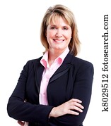 executivo, negócio, woman.