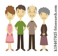 familia de dos generaciones