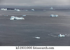 icebergs and ocean, Fogo Island