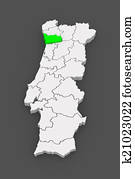 mapa, de, porto., portugal. mapa, de, porto., portugal.