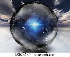 Mysterious energy contained within crystal sphere Mysterious energy contained within crystal sphere