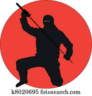 Ninja silhouette Ninja silhouette