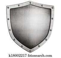 old medieval metal shield isolated on white old medieval metal shield isolated on white