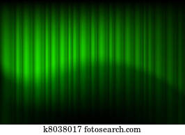 Green drapes reflected Green drapes reflected