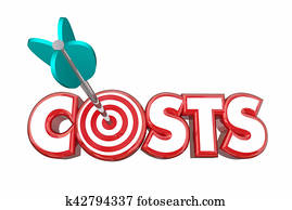 Target Costs Arrow Bullseye Reduce Spending 3d Illustration