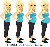 Woman Pregnancy Development Woman Pregnancy Development