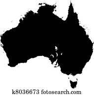 מפה, של, אוסטרליה