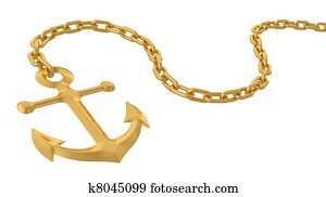 3d gold anchor 3d gold anchor