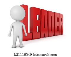 3d, niedlich, people-, führer