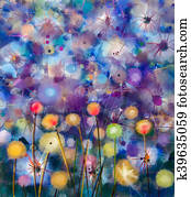 Abstract colorful floral, watercolor painting. Spring flower seasonal nature background Abstract colorful floral, watercolor painting. Spring flower seasonal nature background
