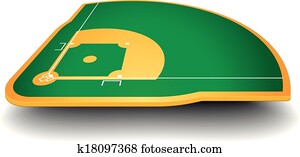 baseball field with perspective baseball field with perspective