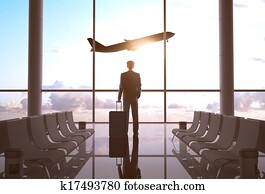 businessman in airport businessman in airport