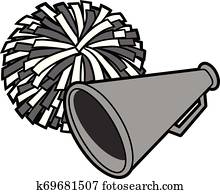 Cheerleading Icon Illustration Cheerleading Icon Illustration