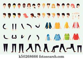Constructor of people body. Constructor of people body.