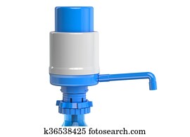 Gallon Bottle Drinking Water Pump, water dispenser pump. 3D rendering Gallon Bottle Drinking Water Pump, water dispenser pump. 3D rendering