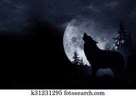 Howling Wolf Background Howling Wolf Background