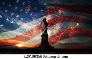 independência, day., liberdade esclarecendo mundo