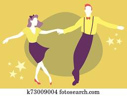 junges tanzen, swing,, gestein, oder, lindy, huepfen junges tanzen, swing,, gestein, oder, lindy, huepfen