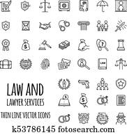 Law and lawyer services icons set for web design, mobile app, graphic design Law and lawyer services icons set for web design, mobile app, graphic design